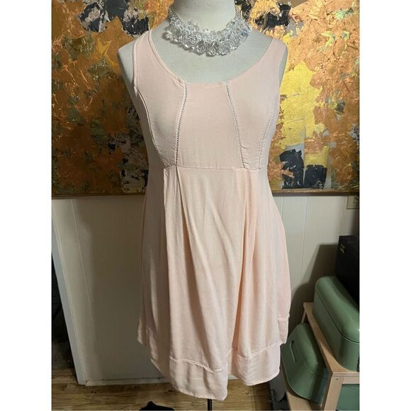 H & M Mama sweet peach sleeveless short maternity dress M - Picture 1 of 6